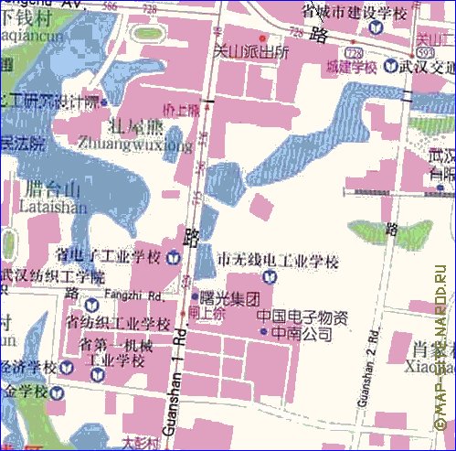 mapa de Wuhan