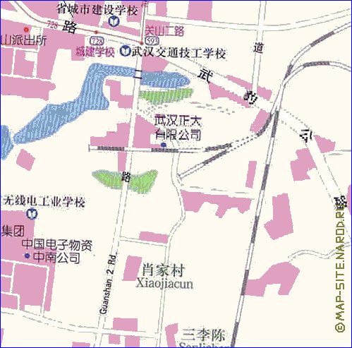 mapa de Wuhan