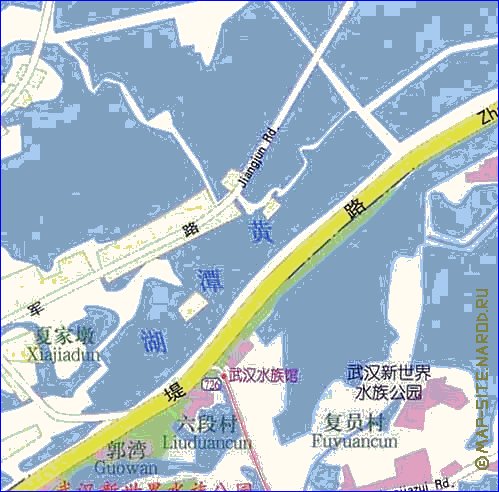 mapa de Wuhan