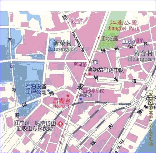 mapa de Wuhan