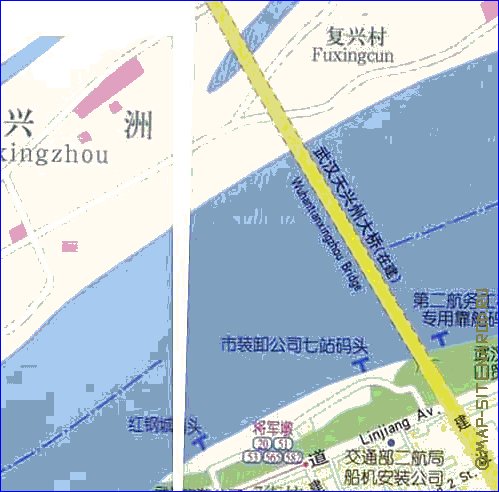 mapa de Wuhan