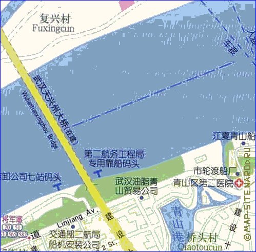 mapa de Wuhan