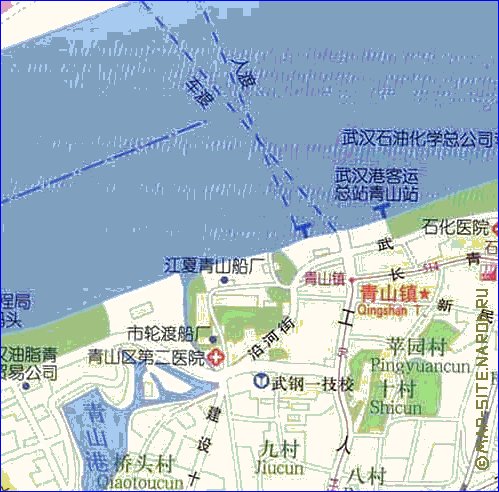 mapa de Wuhan