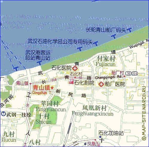 mapa de Wuhan