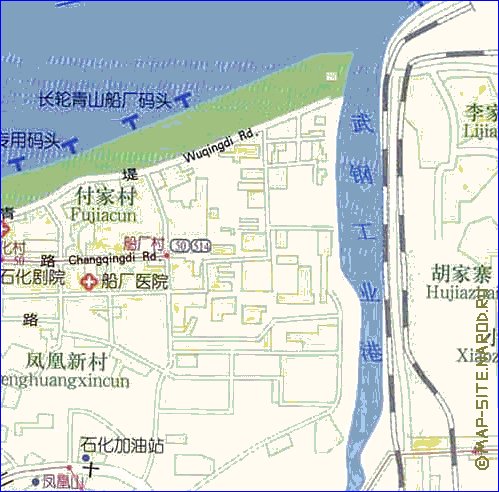 mapa de Wuhan