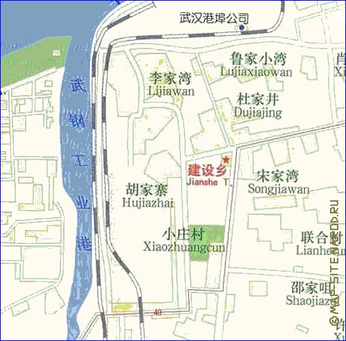 mapa de Wuhan