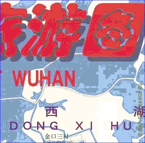 mapa de Wuhan