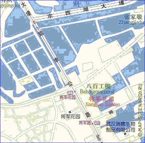 mapa de Wuhan