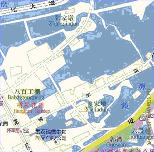 mapa de Wuhan