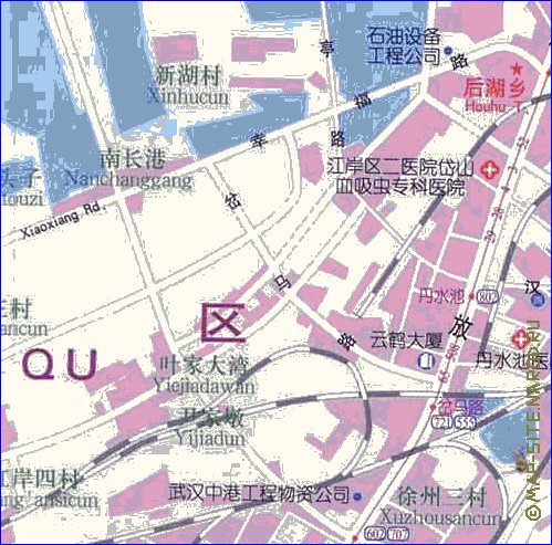 mapa de Wuhan