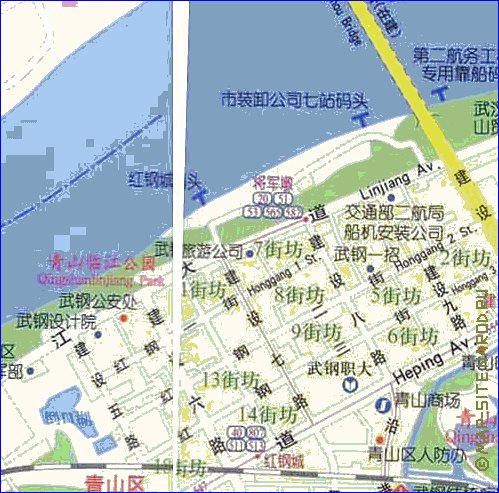 mapa de Wuhan