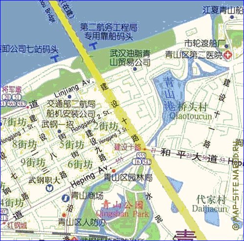 mapa de Wuhan