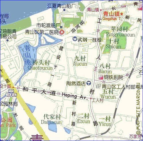 mapa de Wuhan