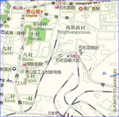 mapa de Wuhan