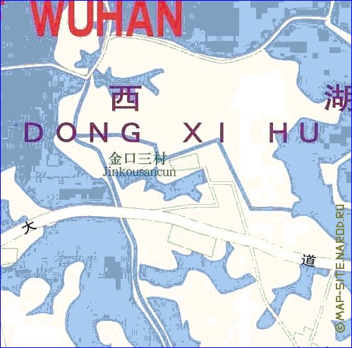 mapa de Wuhan