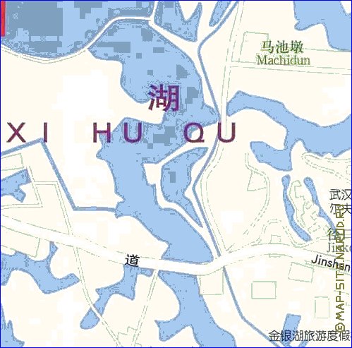 mapa de Wuhan