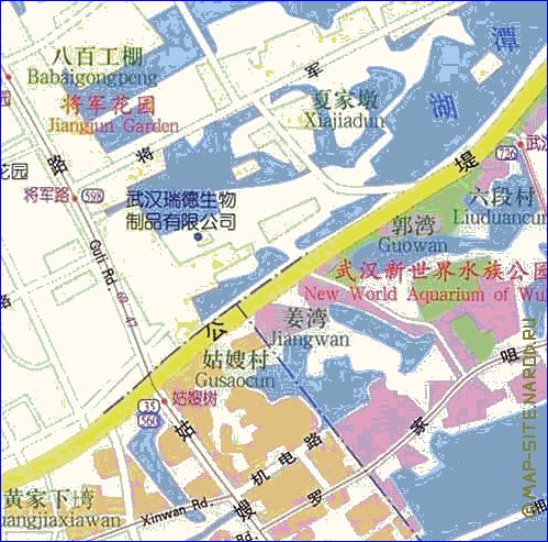 mapa de Wuhan