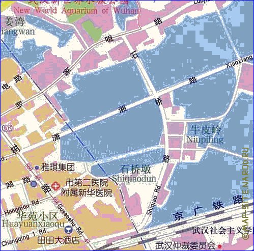 mapa de Wuhan