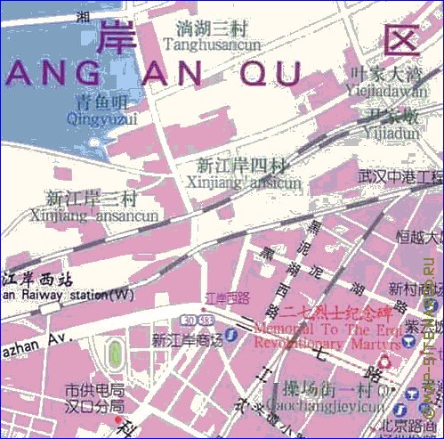 mapa de Wuhan