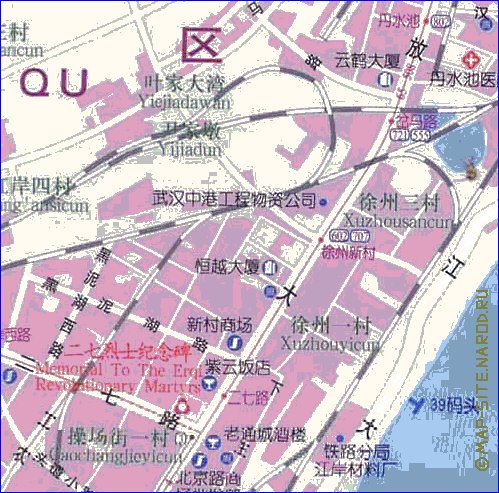 mapa de Wuhan