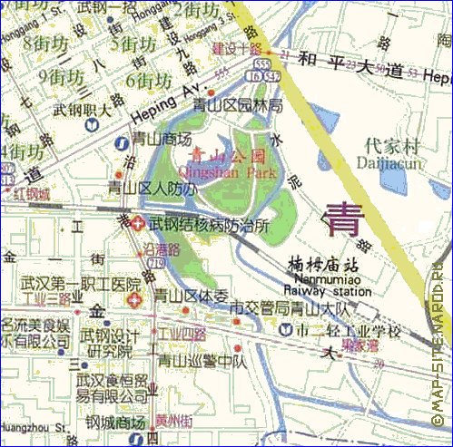 mapa de Wuhan