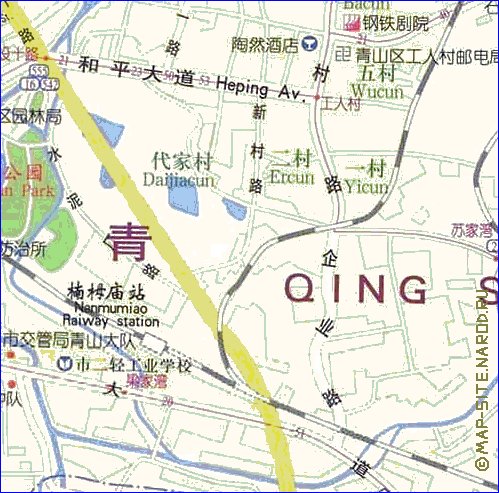 mapa de Wuhan