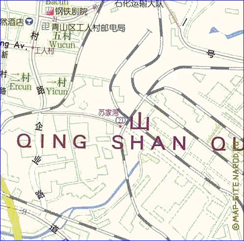 mapa de Wuhan