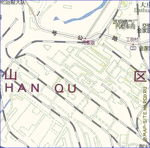 mapa de Wuhan