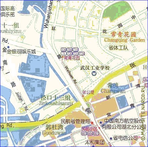 mapa de Wuhan