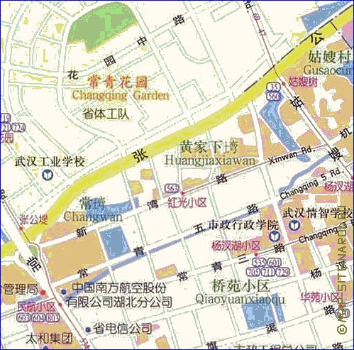 mapa de Wuhan