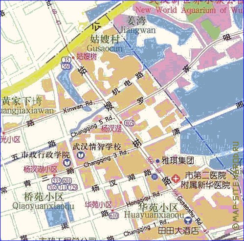 mapa de Wuhan