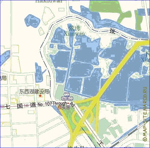 mapa de Wuhan