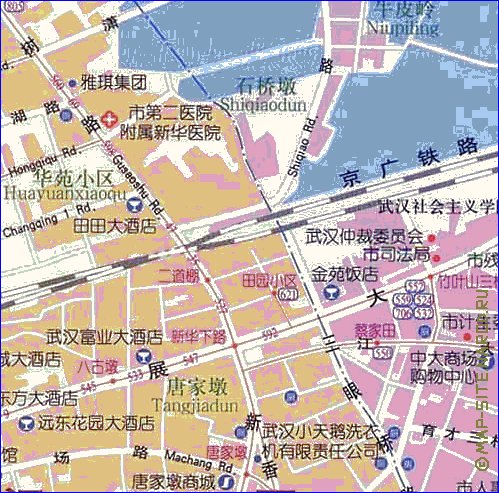 mapa de Wuhan