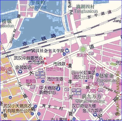 mapa de Wuhan