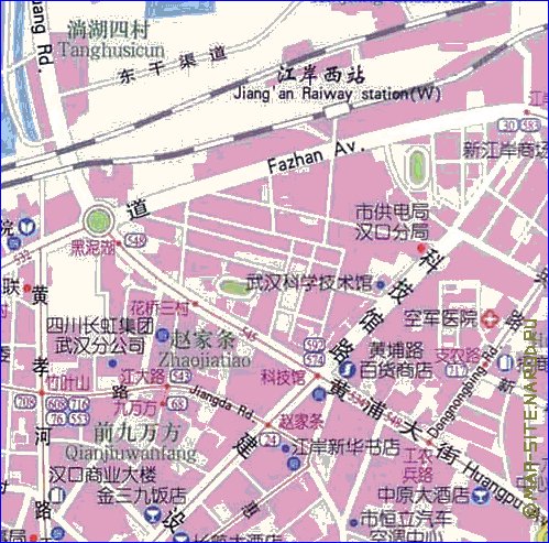 mapa de Wuhan