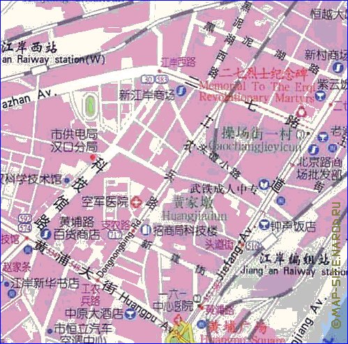 mapa de Wuhan