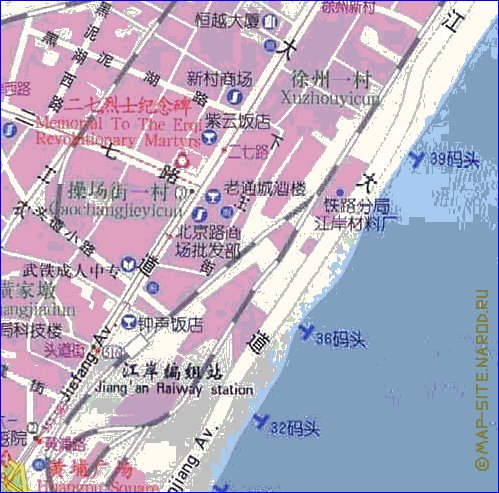 mapa de Wuhan