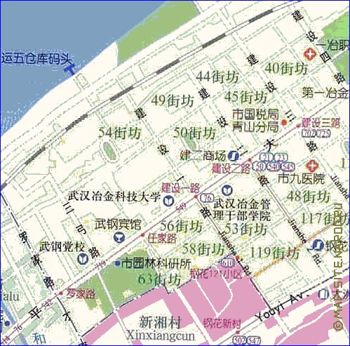 mapa de Wuhan