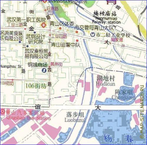 mapa de Wuhan