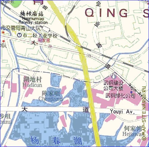 mapa de Wuhan