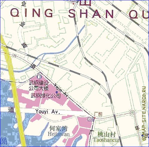 mapa de Wuhan