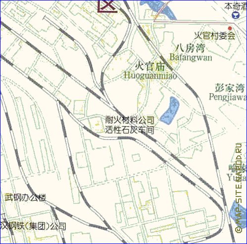 mapa de Wuhan