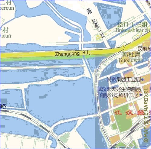 mapa de Wuhan