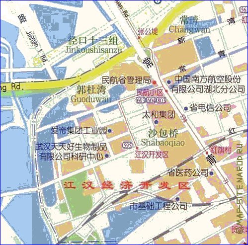 mapa de Wuhan