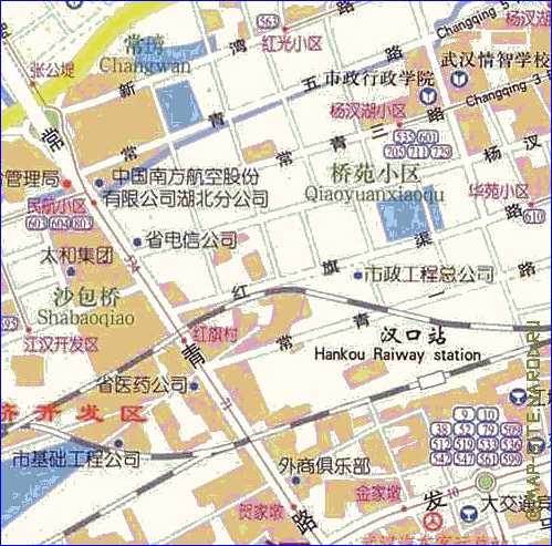 mapa de Wuhan