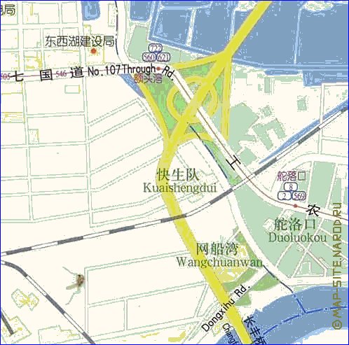 mapa de Wuhan