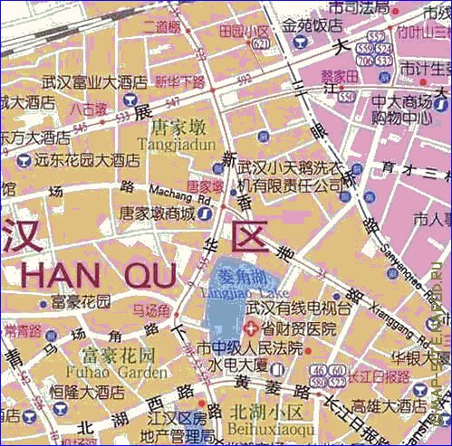 mapa de Wuhan