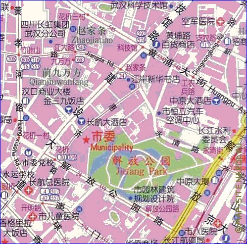 mapa de Wuhan