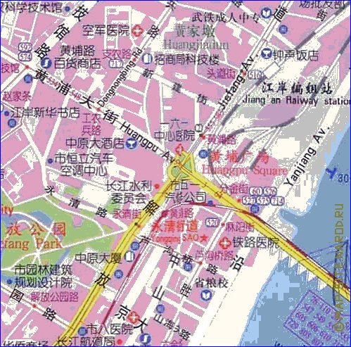 mapa de Wuhan