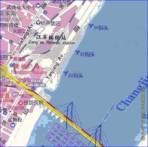 mapa de Wuhan